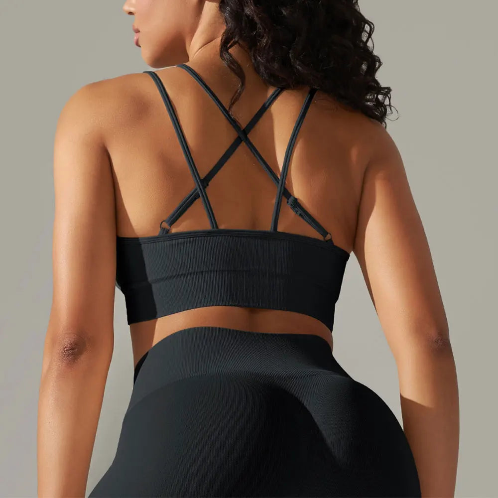 Women Cross Strap Yoga Bra