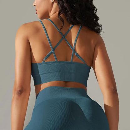 Women Cross Strap Yoga Bra