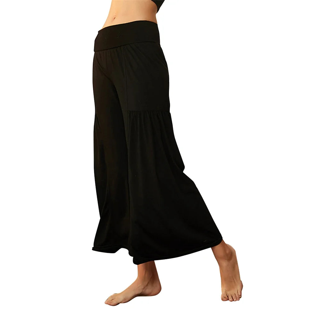 Yoga Pants Women Rib Loose Casual