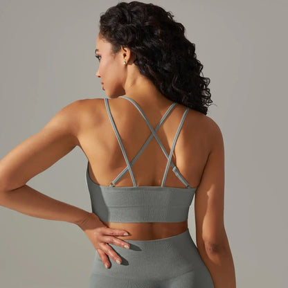 Women Cross Strap Yoga Bra