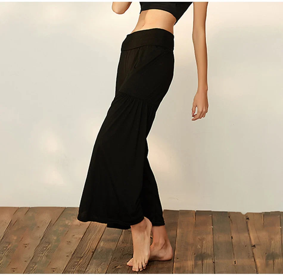 Yoga Pants Women Rib Loose Casual