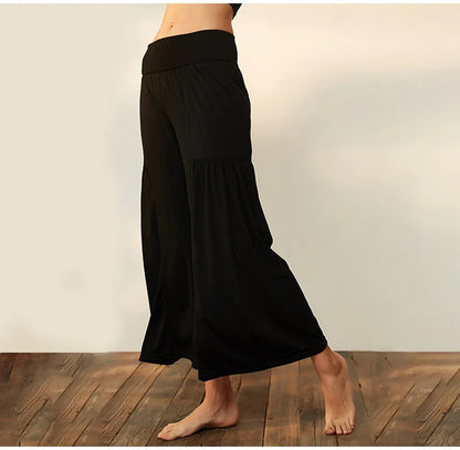 Yoga Pants Women Rib Loose Casual
