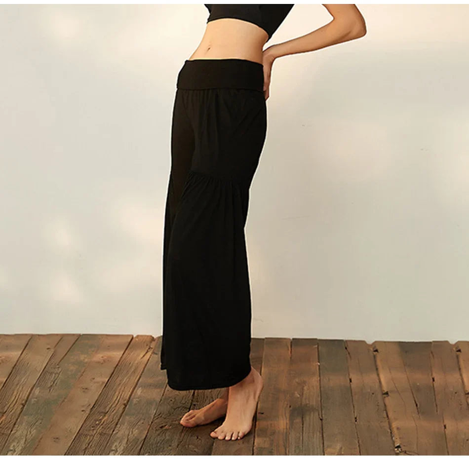 Yoga Pants Women Rib Loose Casual