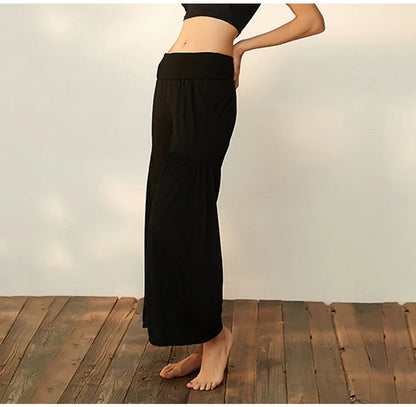 Yoga Pants Women Rib Loose Casual