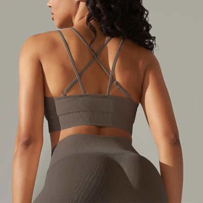 Women Cross Strap Yoga Bra