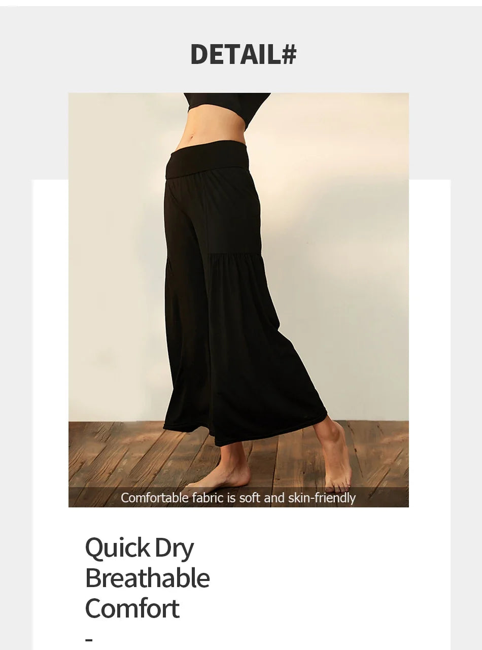 Yoga Pants Women Rib Loose Casual