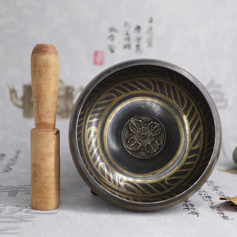 Tibetan Brass Singing Bowl Bell Meditation Tibetan Chakra Yoga Hand Bowl Buddhism Massage Meditation Percussion Instrument