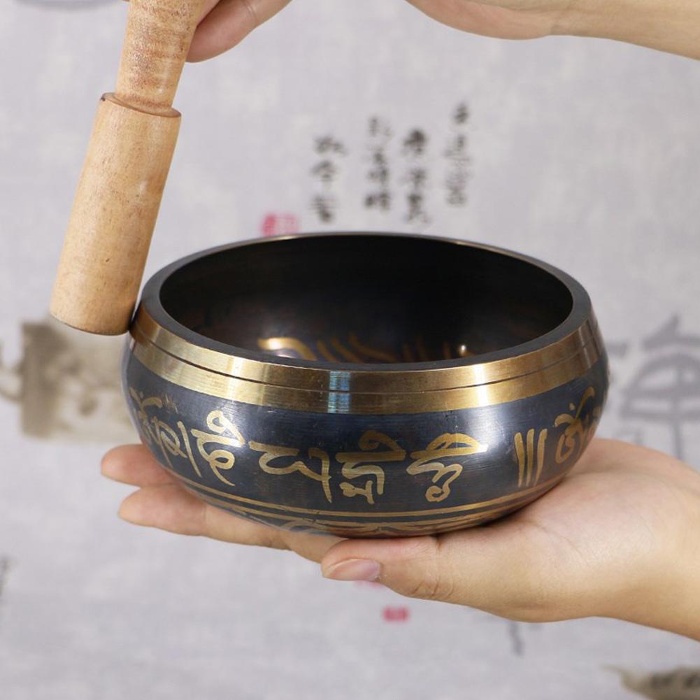 Tibetan Brass Singing Bowl Bell Meditation Tibetan Chakra Yoga Hand Bowl Buddhism Massage Meditation Percussion Instrument