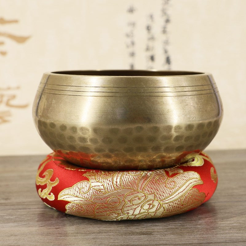Tibetan Singing Bowl Mat Hand Hammered Yoga Singing Meditation Bowl Mat Buddhism Gift Home Decorative Crafts