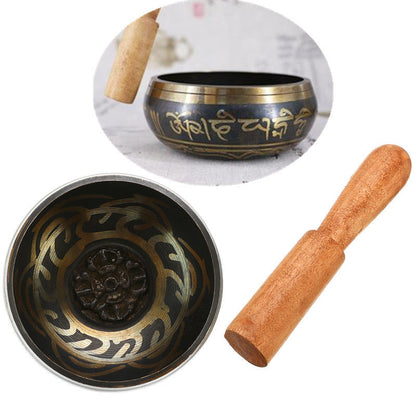 Tibetan Singing Bowl Meditation Buddhism Bell Hand Hammered Buddhist Brass Bowl Yoga Copper Chakra Healing Spiritual Gift