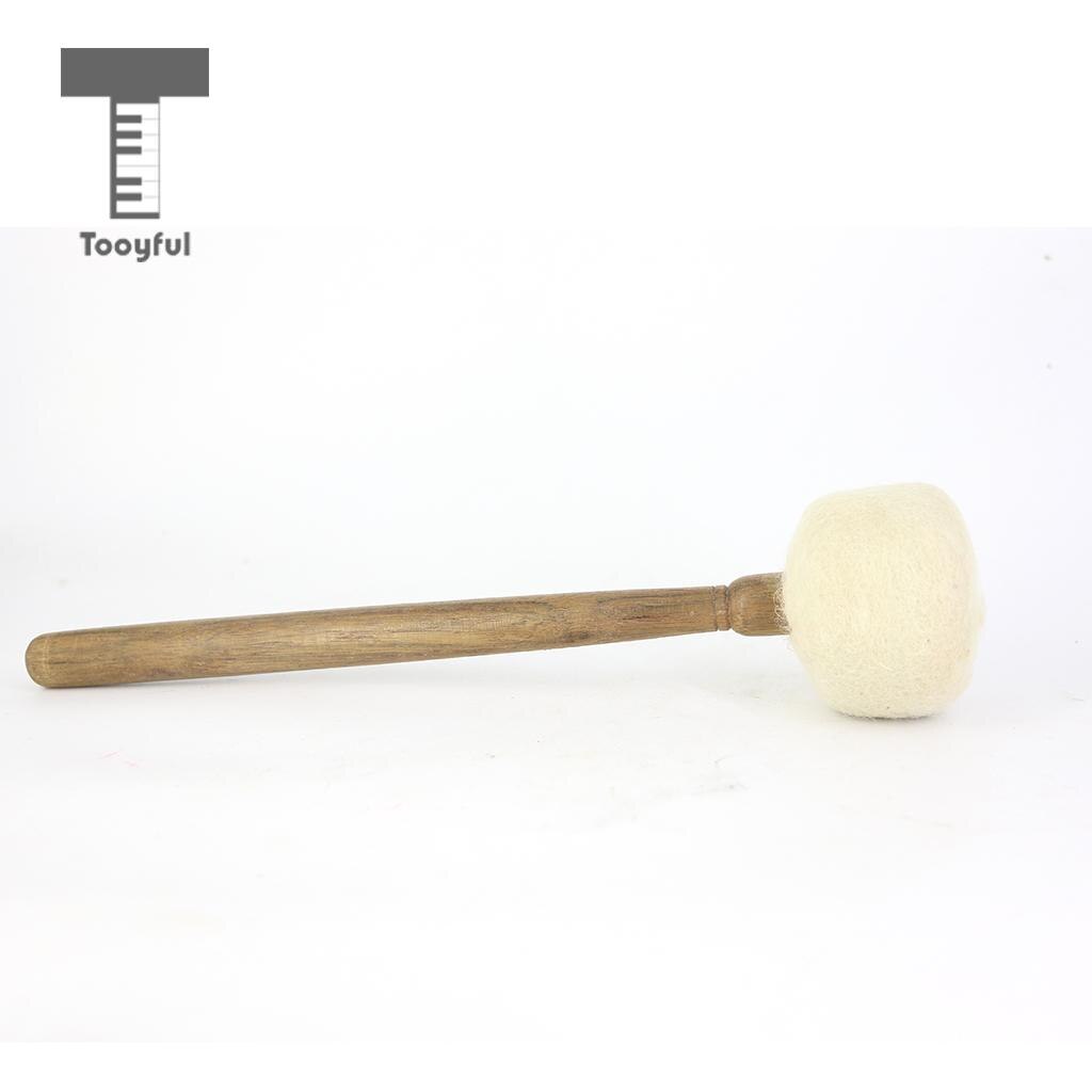 Tooyful Handmade Wool Felt Hammer Mallet Stick Wood Handle Tibetan Buddhist Meditation Singing Bowl Accessory 29cm/11.41inch