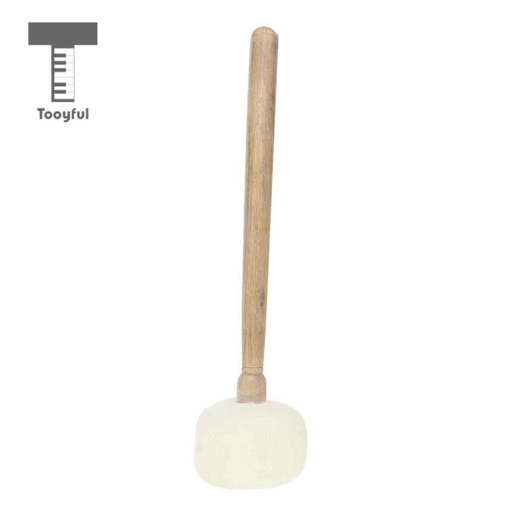 Tooyful Handmade Wool Felt Hammer Mallet Stick Wood Handle Tibetan Buddhist Meditation Singing Bowl Accessory 29cm/11.41inch