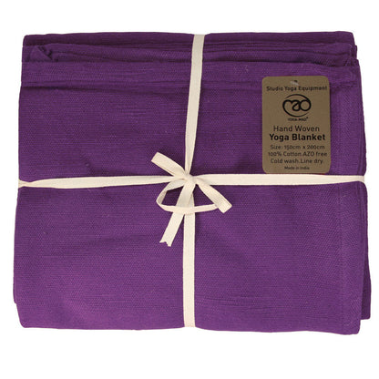 Hand Woven Cotton Yoga Blanket