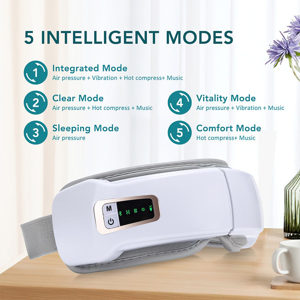 Smart Eye Massager with Vibration,heat,airbag Compression &