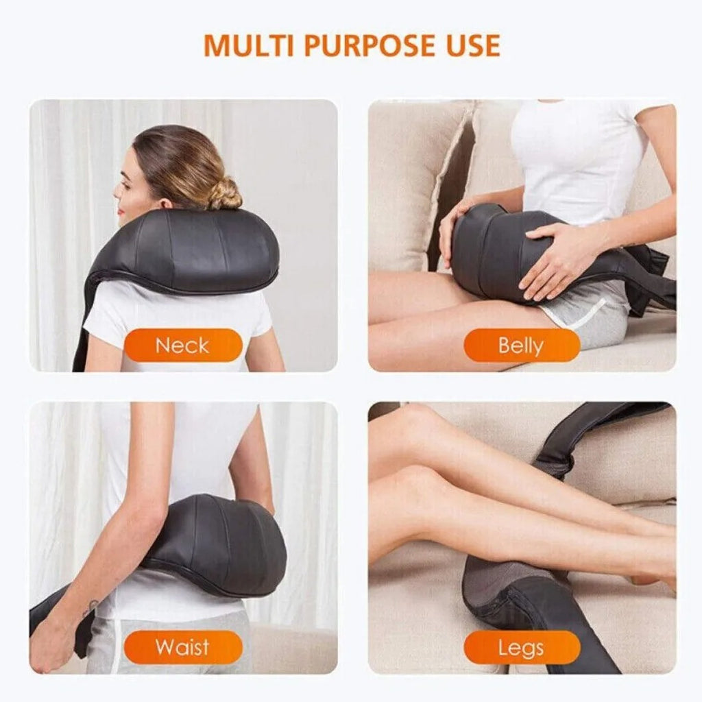 Wireless Neck and Back Massager Shiatsu Deep Kneading Massage