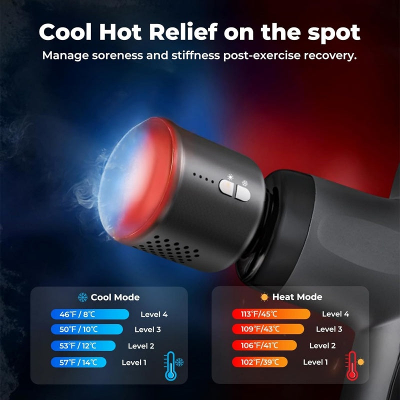 Massage Gun with Heat and Cold, Mini Massage Gun Deep Tissue