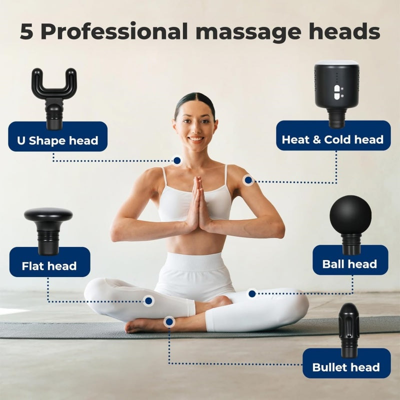 Massage Gun with Heat and Cold, Mini Massage Gun Deep Tissue