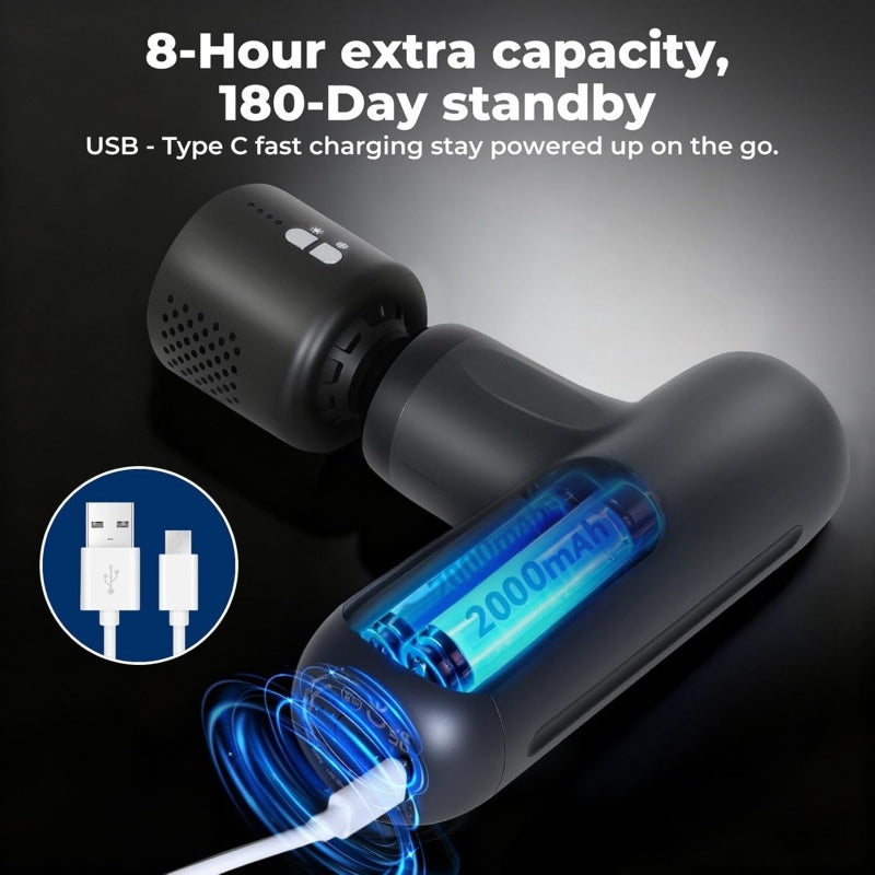 Massage Gun with Heat and Cold, Mini Massage Gun Deep Tissue