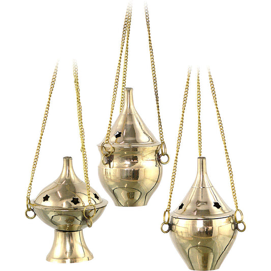 Hanging Brass Incense Burner 3.5"