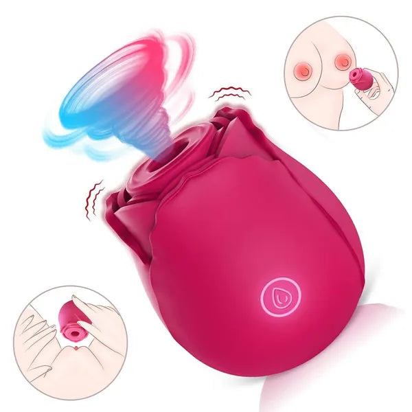 Discreet 10 Speed Personal Massage Rose Vibrator Sucking