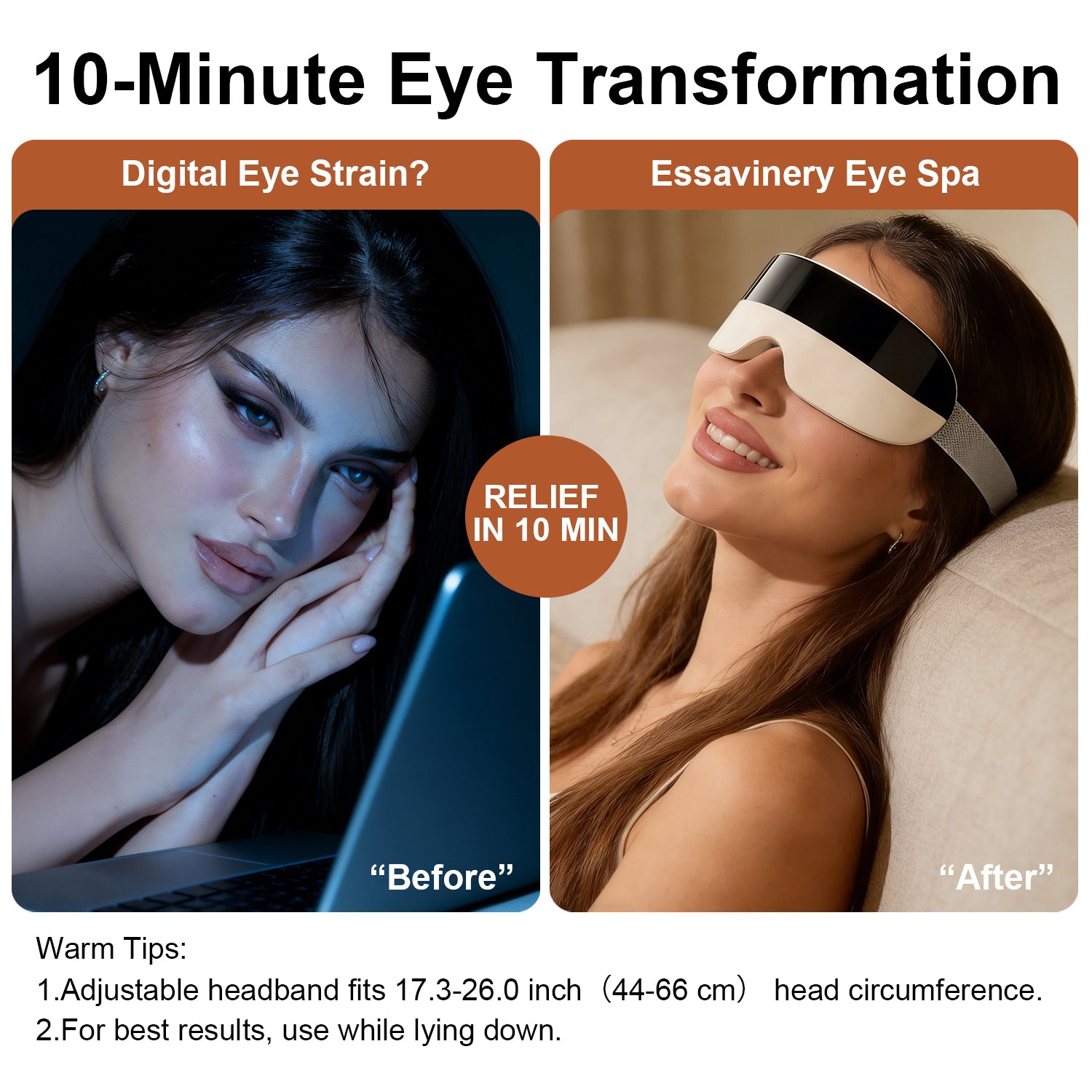 Eye Massager with Heat-bluetooth Music Smart Eye Mask for Relax