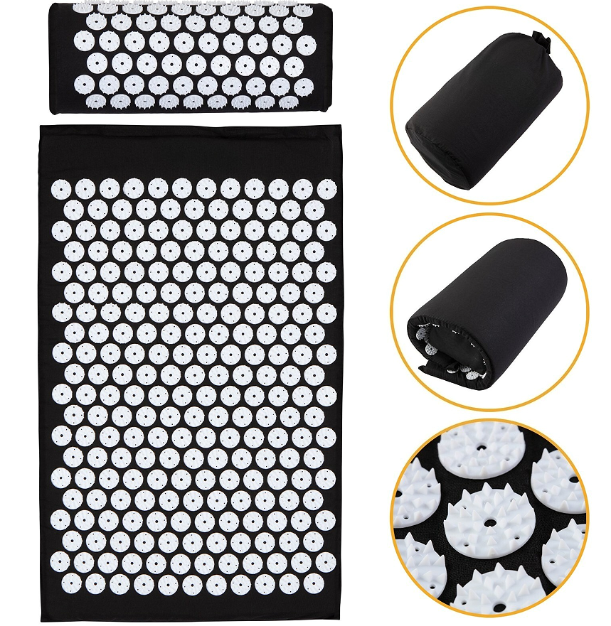 New Premium Acupressure Shakti Massage Mat & Pillow Set Fitness