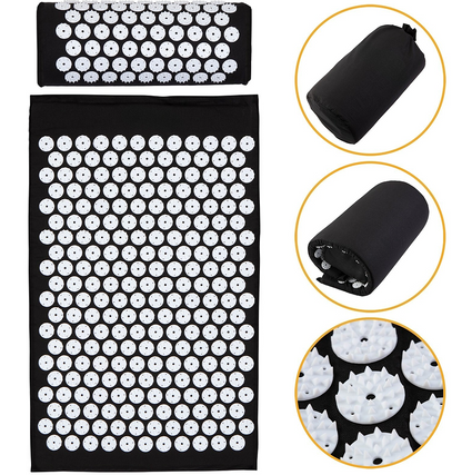 New Premium Acupressure Shakti Massage Mat & Pillow Set Fitness