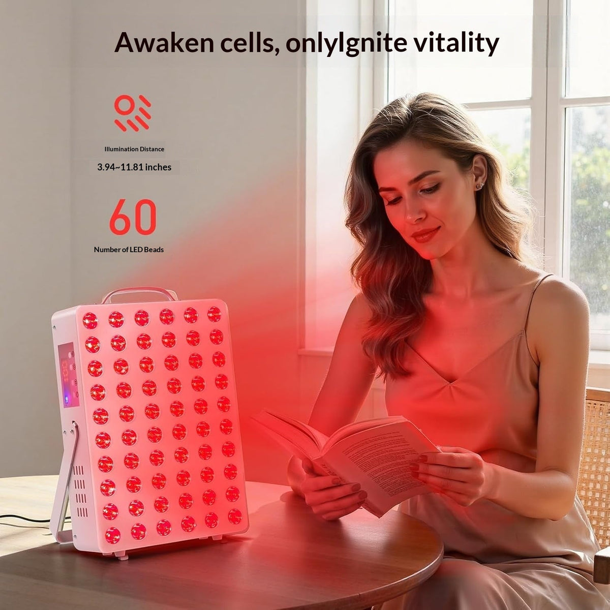 Red Light Therapy Panel Lamp 60 LED
