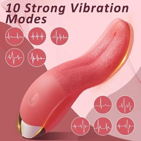 Tongue Clit Licking Vibrator G-spot Sucking Oral Massager Sex