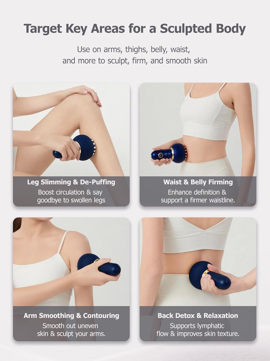 Lymphatic Drainage Massager & Anti Cellulite Massage Tool,