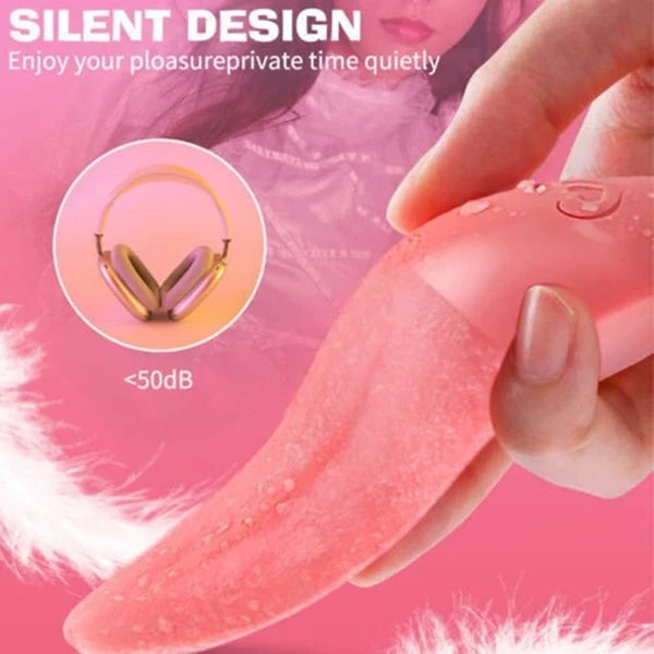 Tongue Clit Licking Vibrator G-spot Sucking Oral Massager Sex