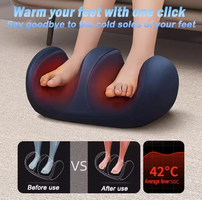 Electric Shiatsu Foot Massager with Heat & Calf Roller