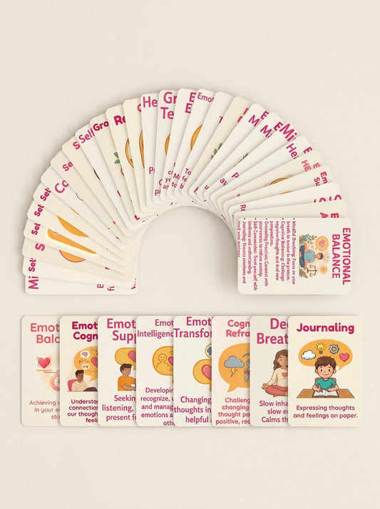 Loomess Emotional Health Healing Cards – Set of 36, Coated Paper