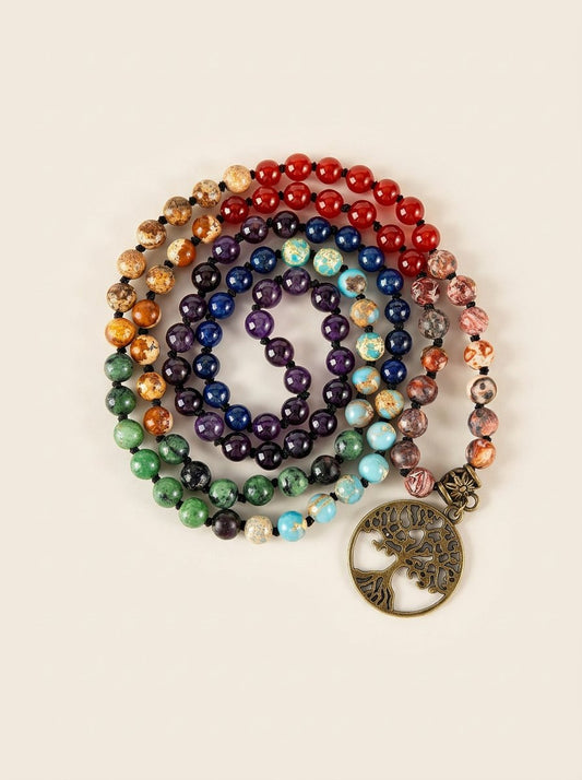 Lotusloop Gemstone Mala Bead Bracelet