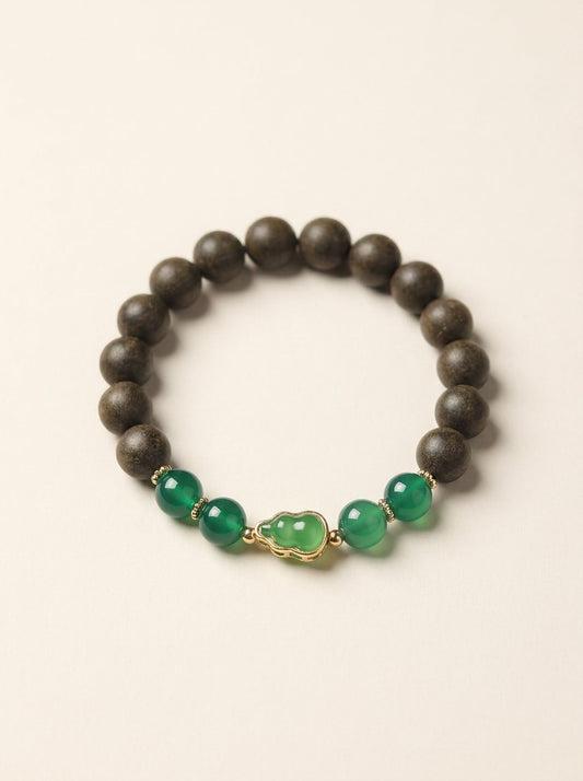 Roundwood Hexiang Bead Bracelet – Round, Hand-Polished