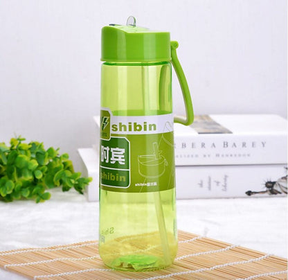 Water Bottle With Flip Straw