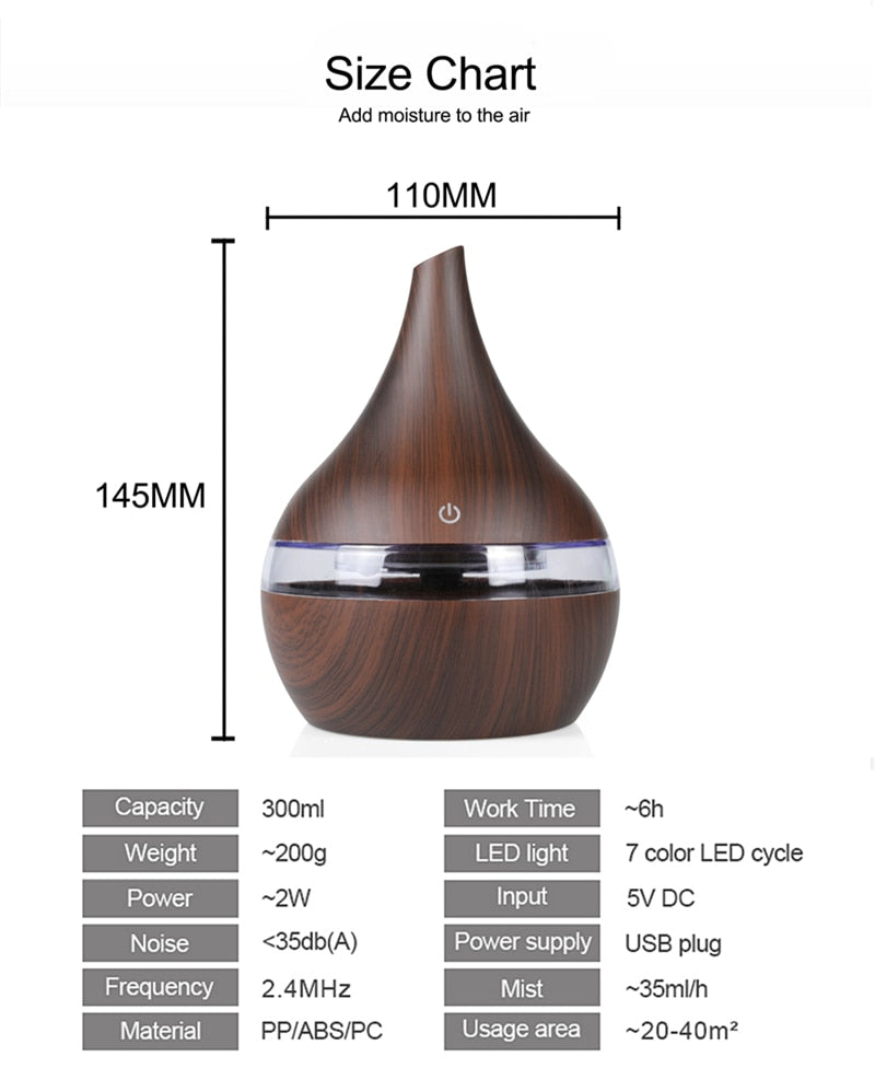 Electric Aroma air diffuser wood