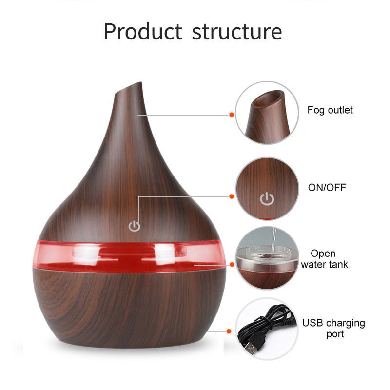 Electric Aroma air diffuser wood