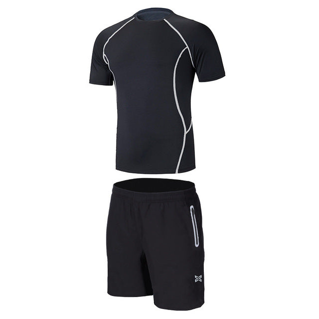 Reflective Men Sports Running Set
