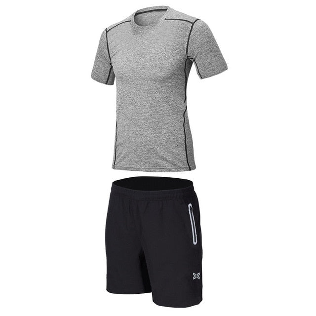Reflective Men Sports Running Set