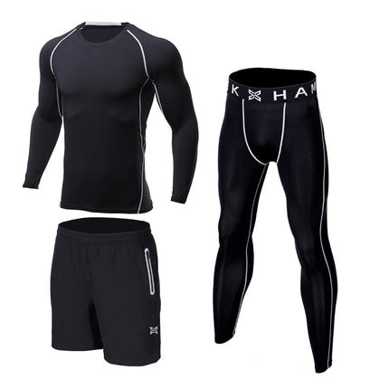Reflective Men Sports Running Set