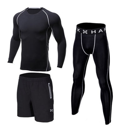 Reflective Men Sports Running Set