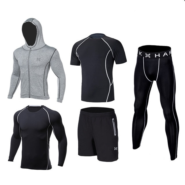 Reflective Men Sports Running Set