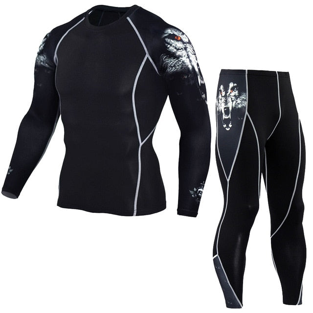 Compression Shirt + Pants Skin-Tight Suit