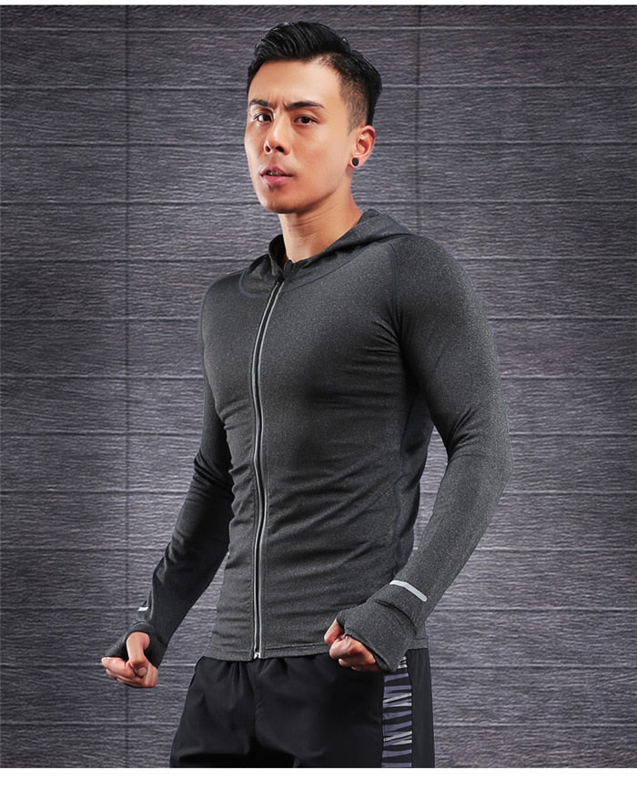 Zipper Elastic Running Jacket