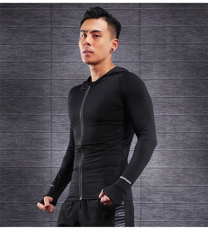 Zipper Elastic Running Jacket